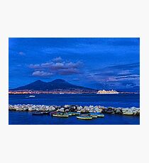 Blue Night in Naples - Mediterranean Impressions Photographic Print