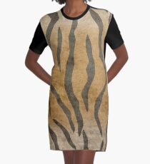 Tiger Skin Graphic T-Shirt Dress