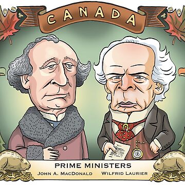 Artwork thumbnail, Prime Ministers John A MacDonald & Wilfrid Laurier by MacKaycartoons