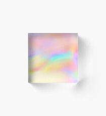 Iridescent Aesthetic Color Acrylic Block