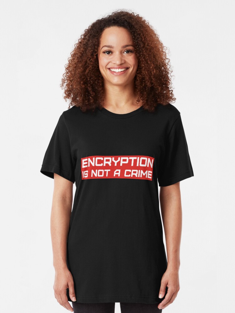 Alternative Ansicht von Verschlüsselung ist kein Verbrechen. Slim Fit T-Shirt
