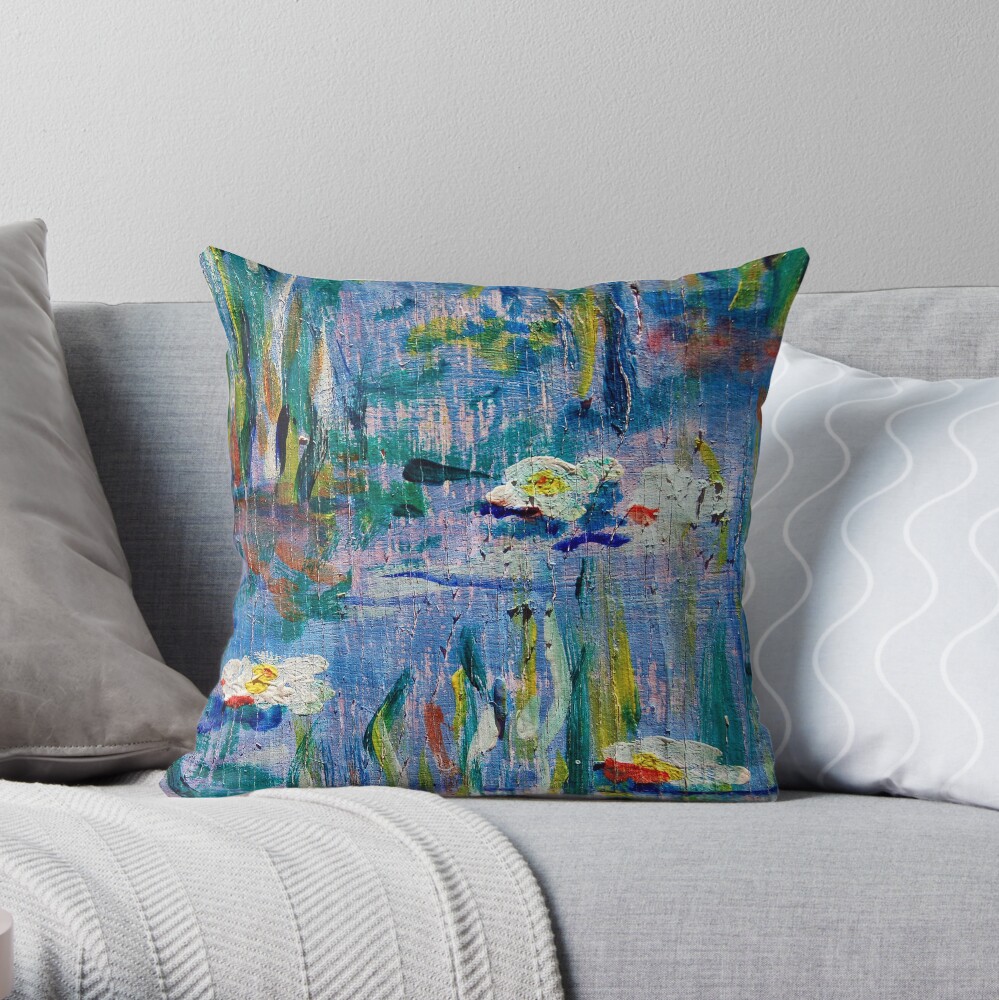 Monet Alley Throw Pillow