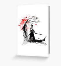Japanische Samurai Grußkarte