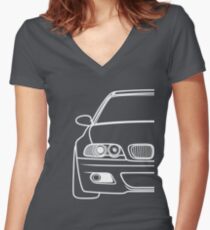 simple 03 m3 - white Women's Fitted V-Neck T-Shirt