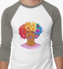 Camiseta ¾ bicolor para hombre Marsha Johnson - Héroe e icono