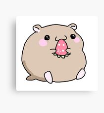 Cute kawaii hamster design Canvas Print