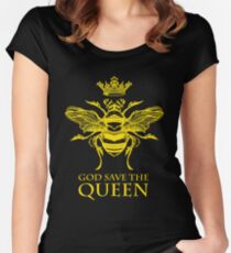 God Save the Queen 'Bee' Women's Fitted Scoop T-Shirt