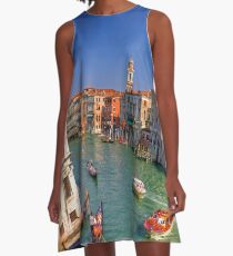 Light Traffic on the Grand Canal A-Line Dress
