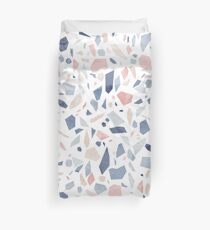 Terrazzo Pastellrosa- Jahrgang blau Bettbezug