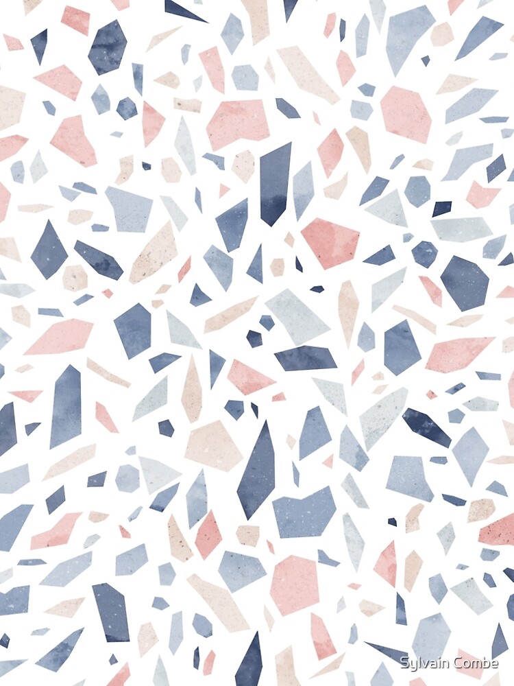 Terrazzo vintage pastel blue pink by SylvainCombe