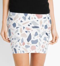 Terrazzo vintage pastel blue pink Mini Skirt