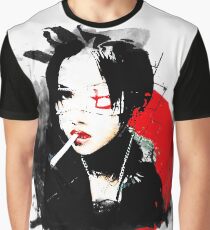 Japanisches Punkmädchen Grafik T-Shirt