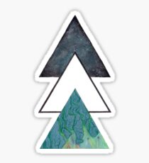 Oil spill Galaxy Triangles Sticker