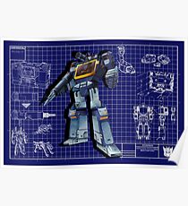 Masterpiece Soundwave Blueprint Poster