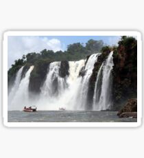 Iguazu Falls and boats, Argentina Sticker