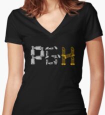 PGH - City of Champions Graphic Women's Fitted V-Neck T-Shirt