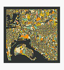 SAN DIEGO MAP Photographic Print