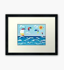 Kites dance Framed Print