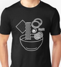 Camiseta ajustada Dibujos de líneas de Ramen