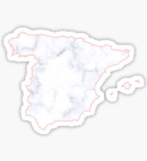Spain Marble Map Sticker
