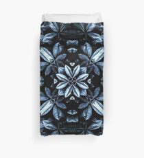 Metallic Leaves Mandala Duvet Cover