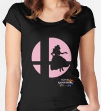 Super Smash Bros - Peach Women's Fitted Scoop T-Shirt