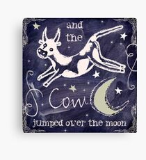Nursery Rhymes III Cow Jump Moon Canvas Print