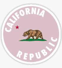 california pink colored Sticker