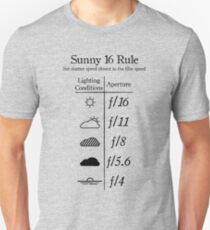 Sunny 16 Rule - Black Slim Fit T-Shirt