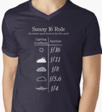 Sunny 16 Rule - White Men's V-Neck T-Shirt