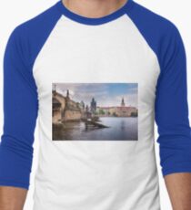 Prague, Czech Republic Men's Baseball ¾ T-Shirt
