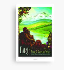 Earth - NASA/JPL Travel Poster Canvas Print