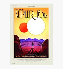 Kepler-16b - NASA/JPL Travel Poster Photographic Print