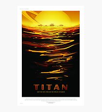 Titan - NASA/JPL Travel Poster Photographic Print