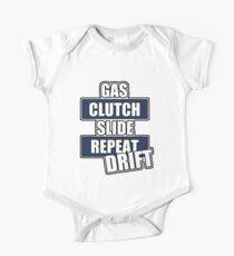 Gas clutch slide drift Short Sleeve Baby One-Piece
