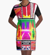 LONDON ENGLAND Graphic T-Shirt Dress