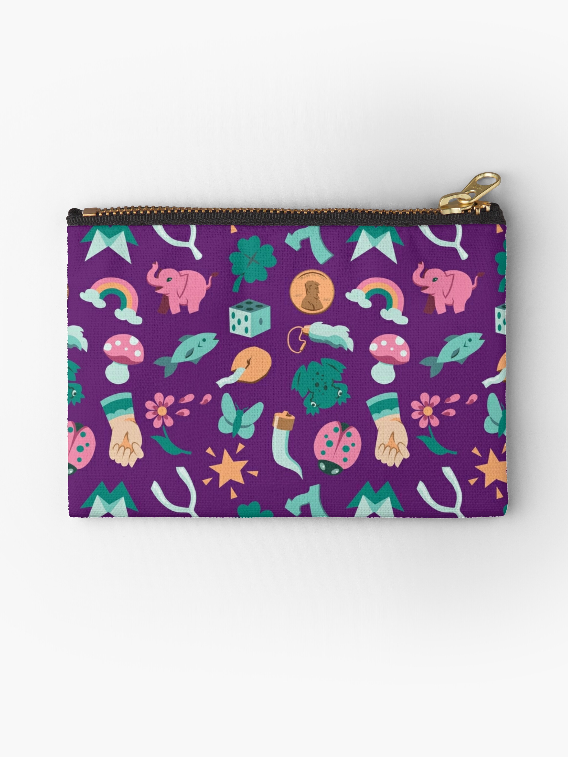 good-luck-in-purple-studio-pouches-by-elizabeth-levesque-redbubble