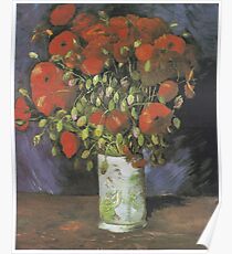 Vase with Red Poppies by Vincent van Gogh Poster