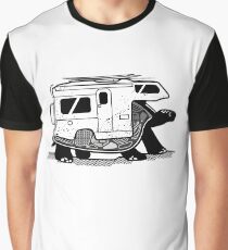 Camiseta gráfica Vanlife tortuga aventurero camper art