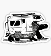 Vanlife turtle adventurer camper art Sticker