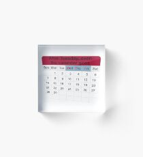 Calender Acrylic Block