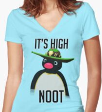 High Noot Women's Fitted V-Neck T-Shirt