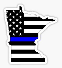 Minnesota - dünne blaue Linie Sticker
