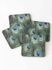 Peacock Feathers (pattern) Coasters