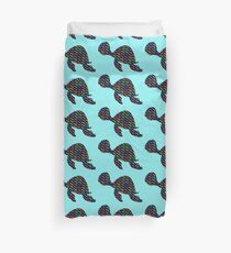 Mini rainbow turtles Duvet Cover