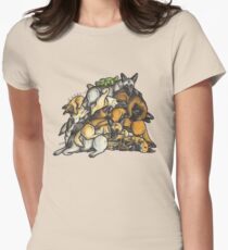 Camiseta entallada para mujer Dormir pila de perros Malinois
