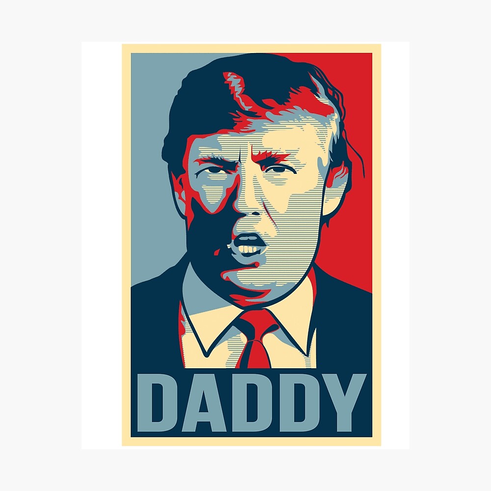 Now daddy. Стикер Трамп на бензоколонках.