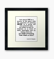 Wow! What a Ride! Framed Print