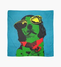 FUNNY DOG! Green Blue Scarf