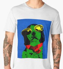FUNNY DOG Green Blue Men's Premium T-Shirt